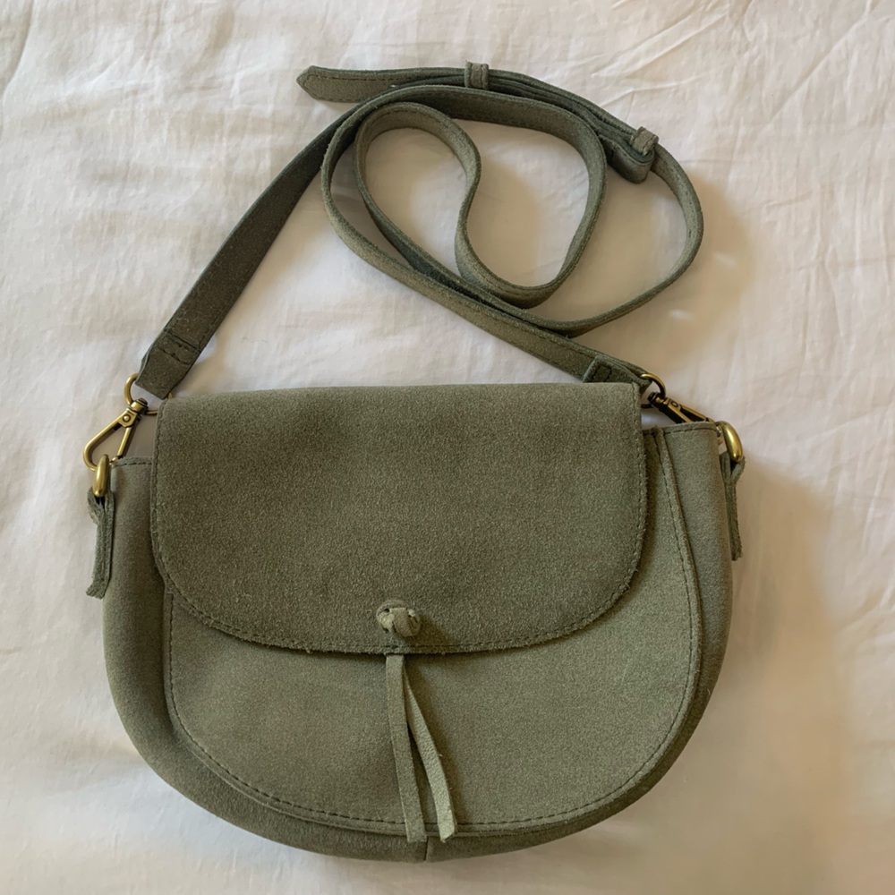 madewell • suede crossbody bag